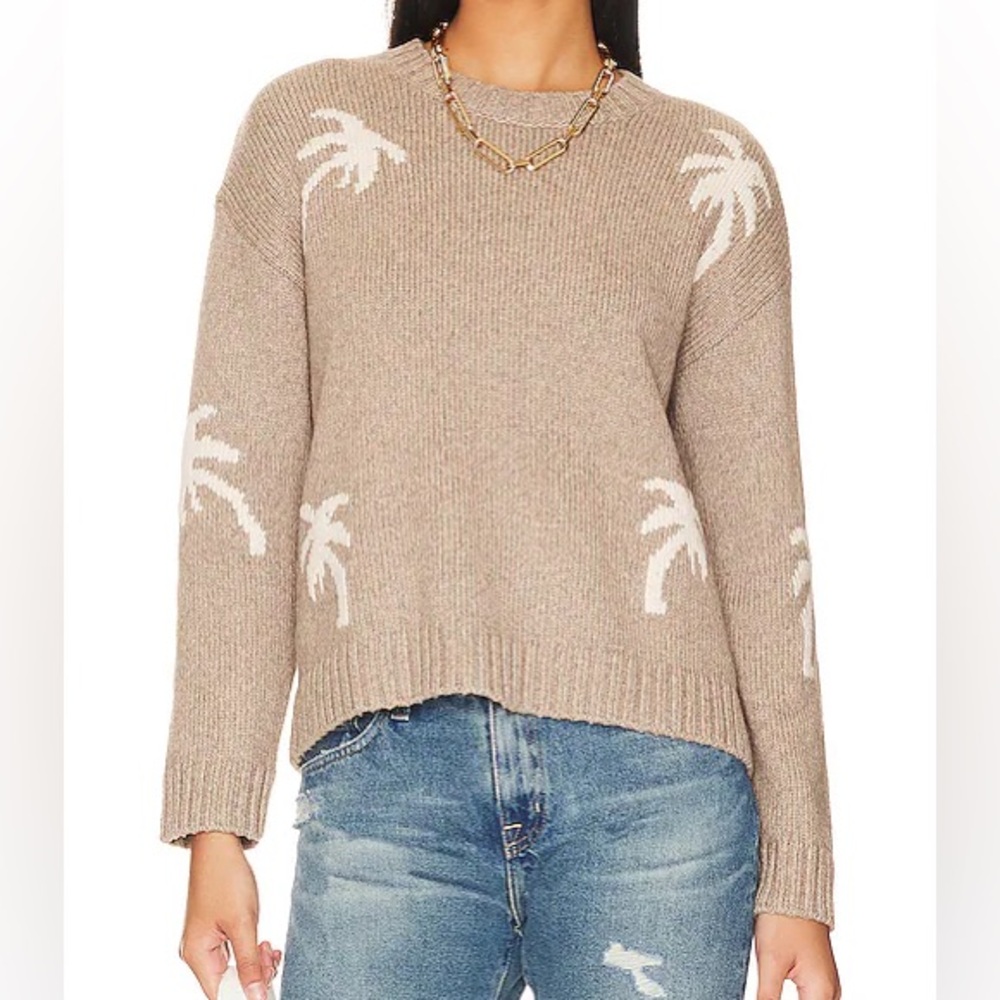 Rails Zoey Palm Tree Sweater In Oatmeal And Ivory - image 1